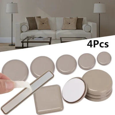 4pcs Furniture Sliders Anti Scratch Heavy Duty Furniture Thickened Moving Pad Floor Protector Mat Noise Reduce