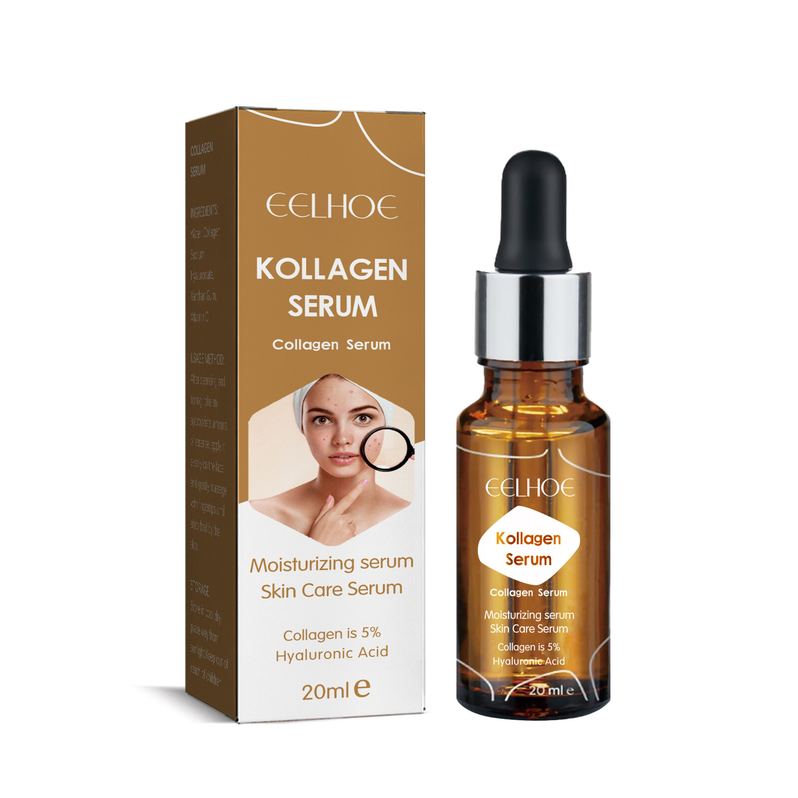 Eelhoe Moisturizing Whitening Skin Serum Collagen Anti Aging Serum Lift Firm Fade Fine Lines Brighten Facial Essence Whitening Hyrating And Moisturizing Anti-Wrinkle Skin Care