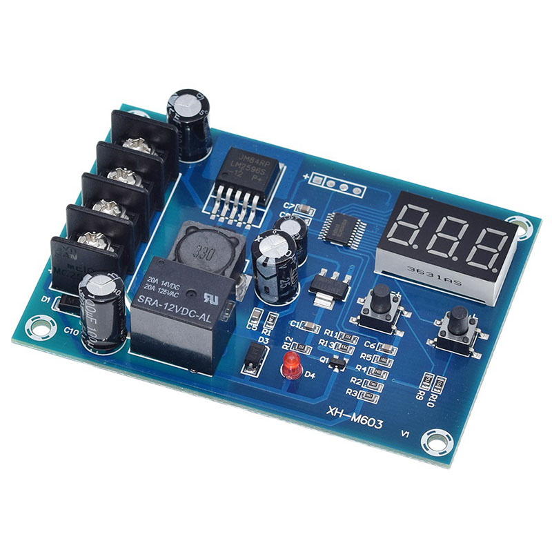 Bảng Bảo Vệ Công Tắc Điều Khiển Sạc Pin Lithium Lưu Trữ Năng Lượng Màn Hình LED XH-M603 Mô-đun Điều Khiển Sạc 12-24V Màn Hình Kỹ Thuật Số