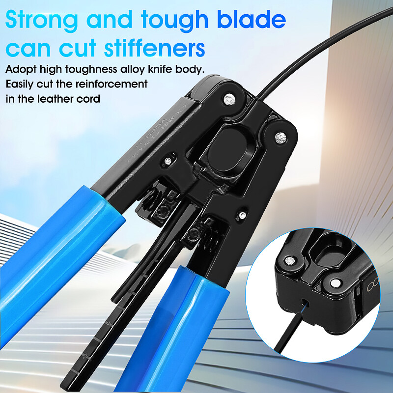 Dụng Cụ Tước Quang Kìm Cắt Cáp Kìm Tuốt Sợi Quang Cho FTTH Dây Cáp Tước Màu Xanh Dương