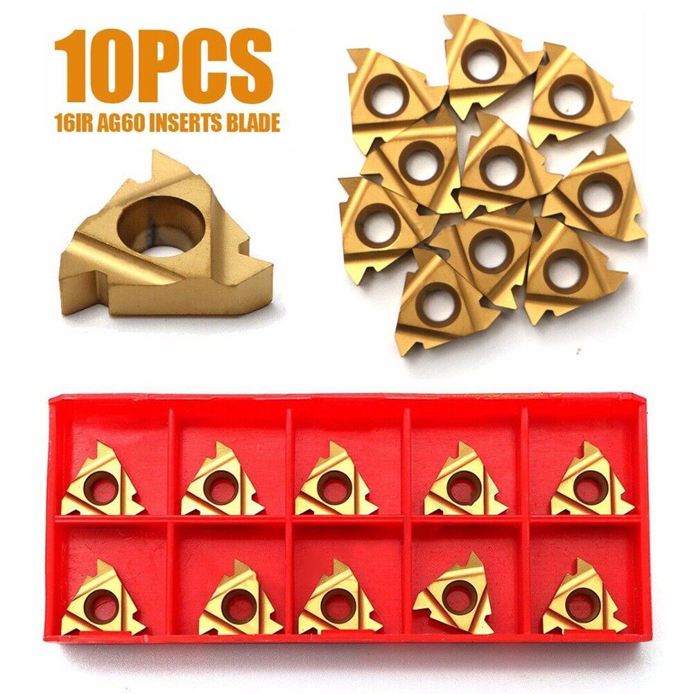 Cái/bộ 10 Cái Lưỡi Dao Phay CNC 16IR AG60 Dụng Cụ Tiện Cắt Ren Cacbua