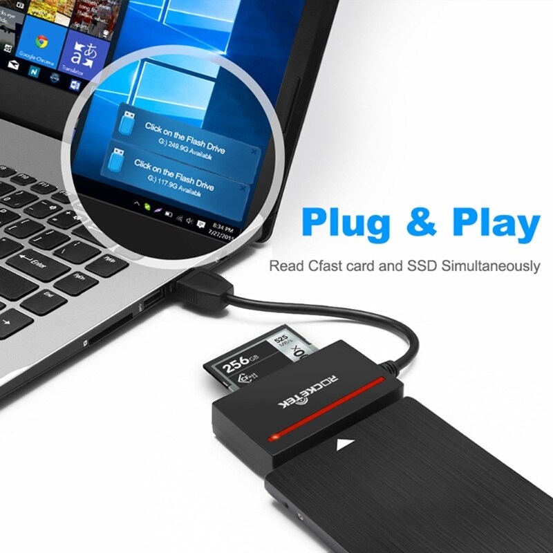 CFast Card Reader Rocketek CFast 2.0 Reader USB 3.0 to SATA Portable Professional CFast Memory Card Reader for PC/Phone  18