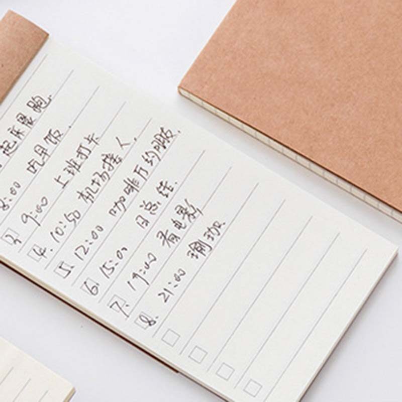 Tearable Note Pad Kraft Paper Portable Small Notebook Todo Planning Notes