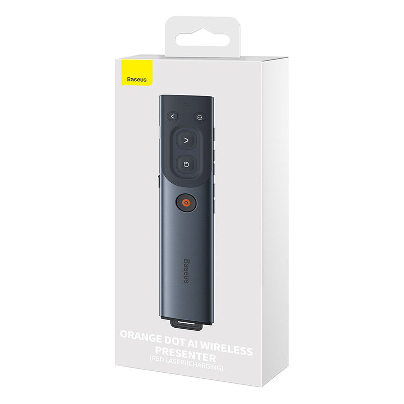 Baseus PPT Pen AI Wireless Presenter Remote Control Rechargable Smart Voice Recording for Notebook Laptop Window Apple OS