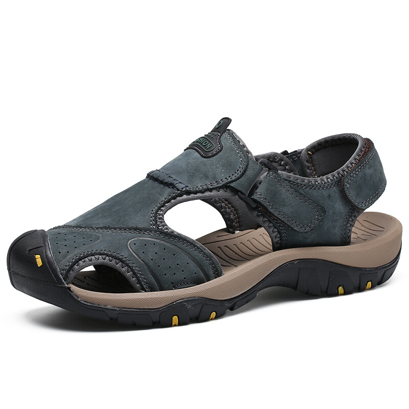 38-48 Men's Sandals Fashion Trend Handmade Casual Men's Sandals Shoes Genuine Leather All-Match Imported Sandals For Men