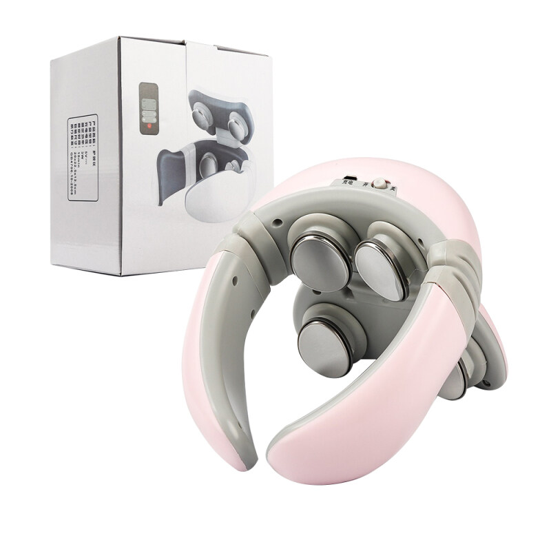 Máy Mát Xa Cổ 3 Trong 1, Thiết Bị Kích Thích Thư Giãn, Giảm Đau Xung Nổi 4D Bằng Điện Thông Minh, Mát Xa Giác Hơi Châm Cứu Guasha