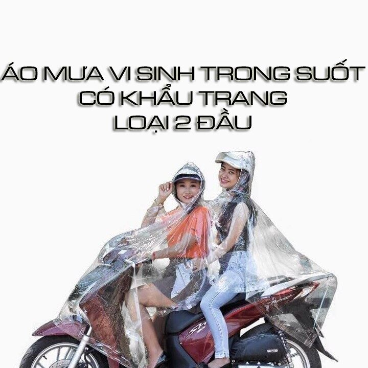 Áo mưa vi sinh trong suốt loại 2 đầu