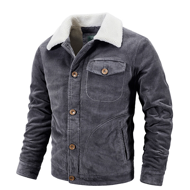 SUPERLI  2023 Brand New Warm Thicken Winter Corduroy Jacket Men Fleece Casual High Quality Windbreaker Men Jacket Coat Large Size M-6XL