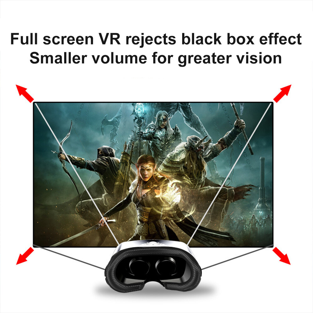 VRG Pro 3D Kính VR Thực Tế Ảo Toàn Màn Hình Trực Quan Góc Rộng Kính VR, Áp Dụng Cho Các Thiết Bị Điện Thoại Thông Minh 5-7 Inch, Độc Lập Tròng Kính Có Thể Điều Chỉnh, Núm Điều Chỉnh Khoảng Cách Học Sinh, Điều Chỉnh Khoảng Cách Đối Tượng, tùy Chọn Cho Ngườ