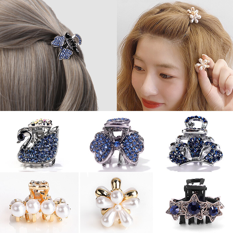 Blue Hair Clips For Women Simple  Elegant Barrette Crab Hair Claws Hairpins Hair Accessories