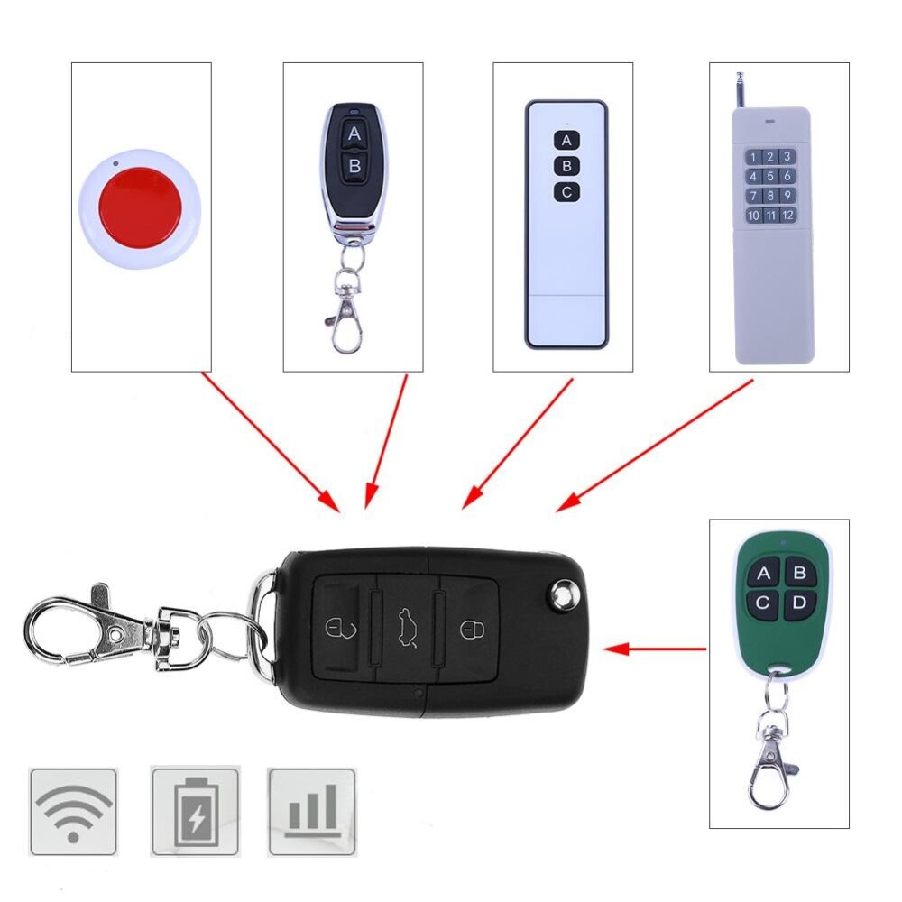 Thiết bị điều khiển từ xa Alloet thông dụng với 3 phím 433MHz
-INTL