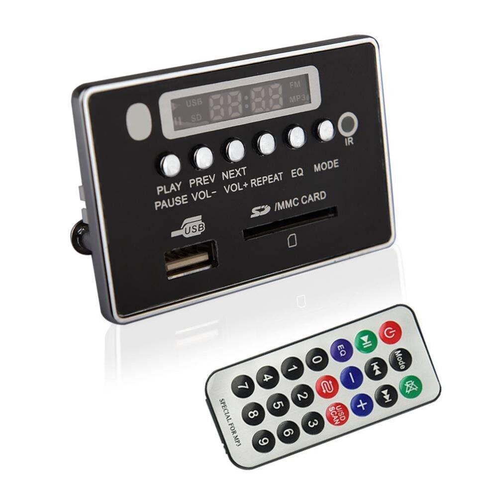 5/12V Car Wireless Bluetooth MP3 Decoder Module USB TF FM Radio Audio Board