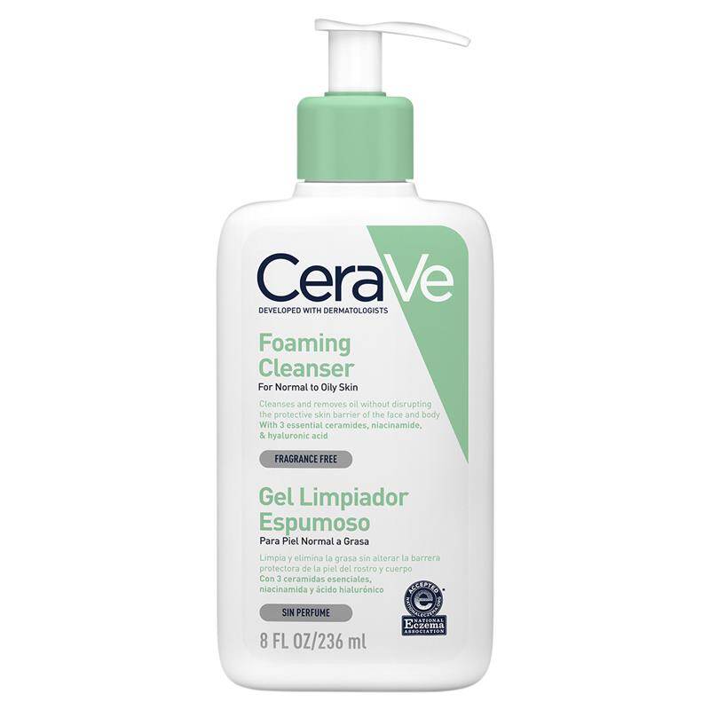 cerave foaming cleanser gel limpiador espumoso