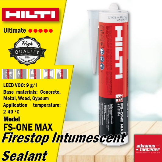 Hilti FSONE MAX Firestop Intumescent Sealant （Small Bottle） 【Firestop