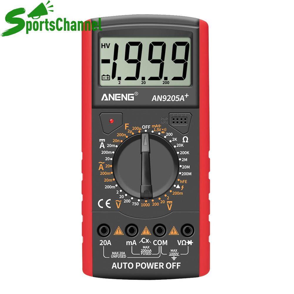 ANENG AN9205A+ LCD Display 1999 Counts Digital Multimeter Portable Voltmeter 180x90x35mm