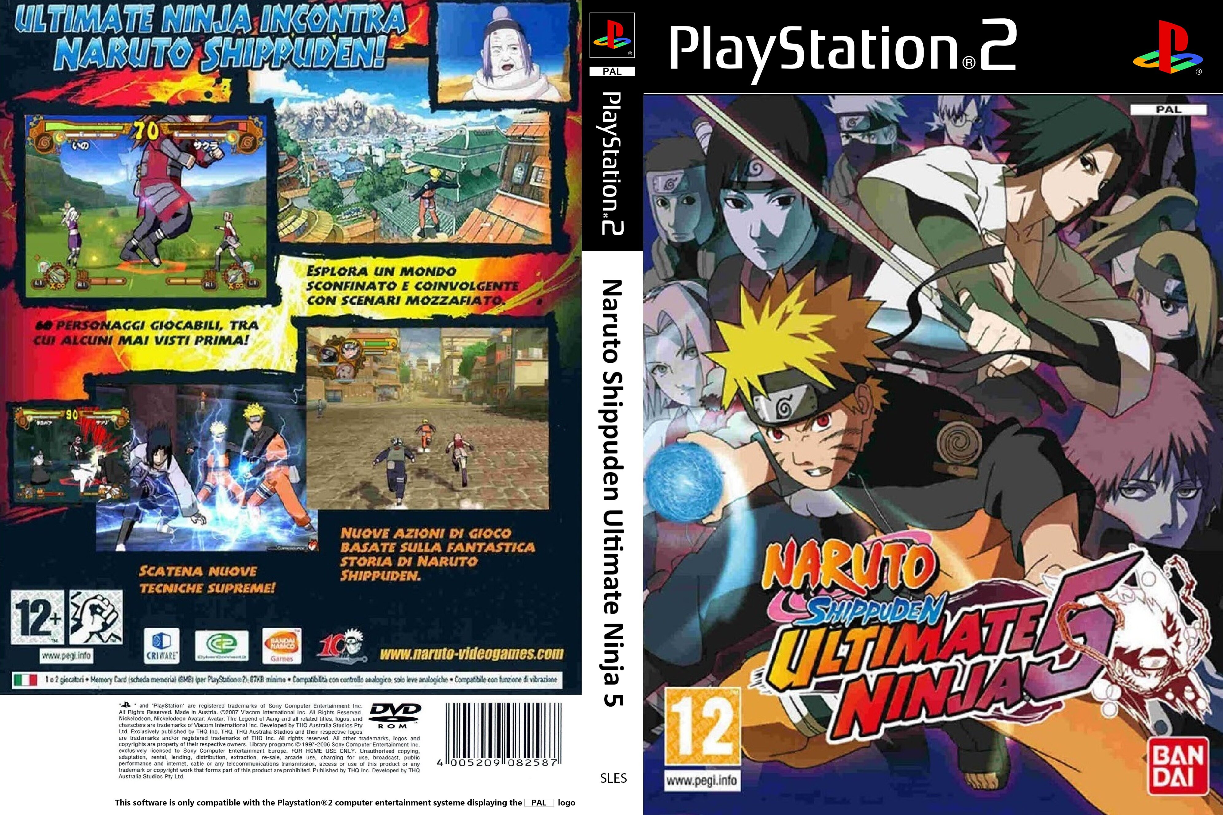 DISK ONLY* Naruto Shippuden Ultimate Ninja 5 Playstation 2 Two PS2