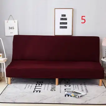 Stretch Sofa Bed Cover Full Folding Armless Elastic Futon Slipcover Couch