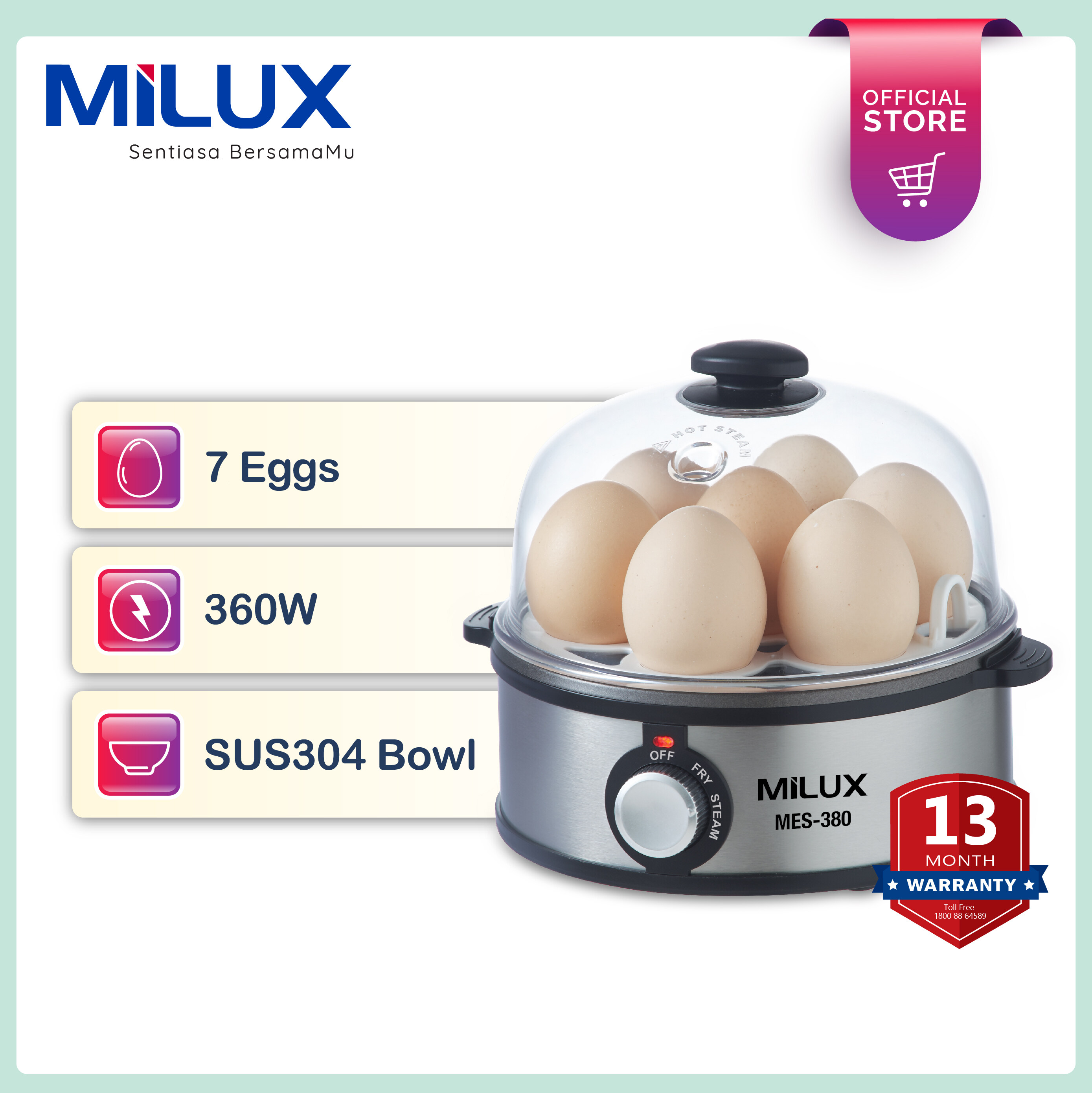 milux egg steamer