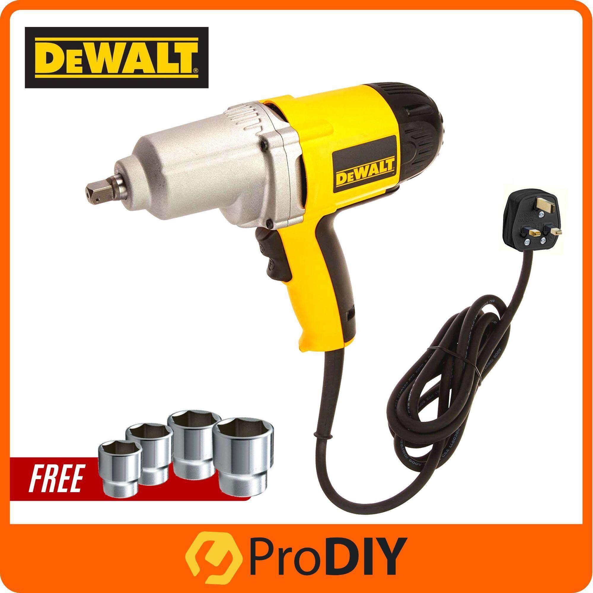 Compact Impact Wrench Kit 12V DC Electric 1/2" Tool Driver Ring Sockets