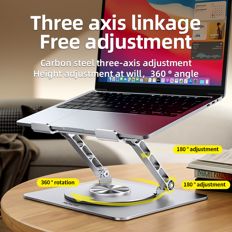 MC LS527 Thicken Laptop Stand 360 Rotatable Carbon Steel Strong Bracket ...