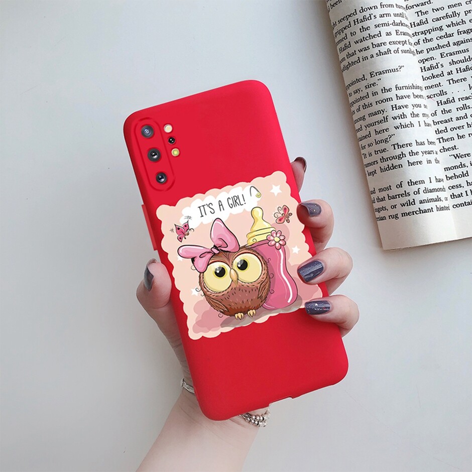 Case For Samsung Galaxy Note 10 Note10 Plus Candy Color Silicone Bumper Cases Cartoon Soft Phone Back Cover for Samsung Note 10+ 10plus Note10plus Soft TPU Protective Casing