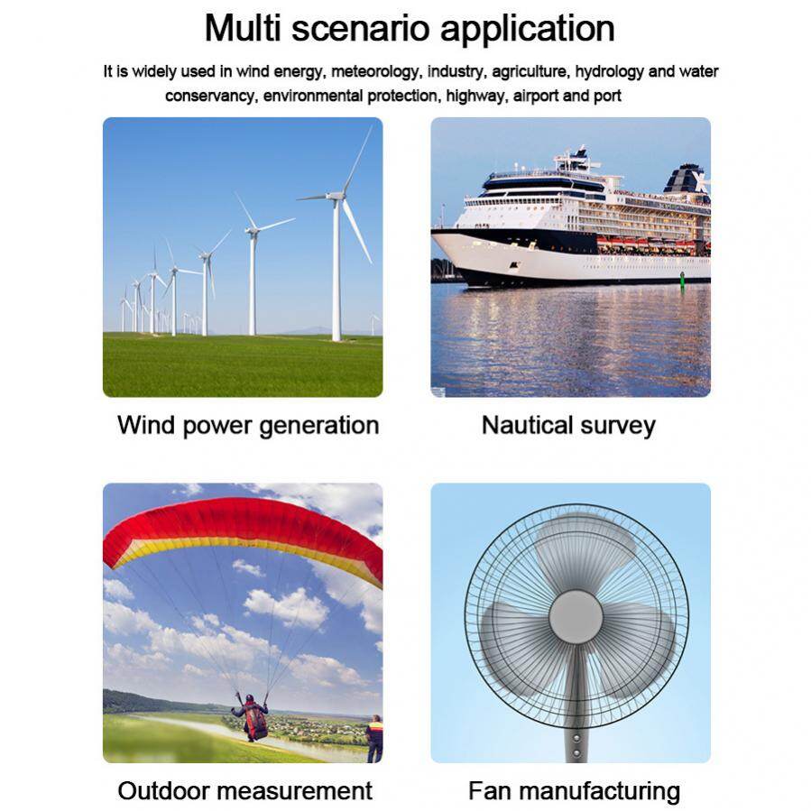 3 In 1 Digital Anemometer Handheld Wind Speed Meter with Temperature and Humidity