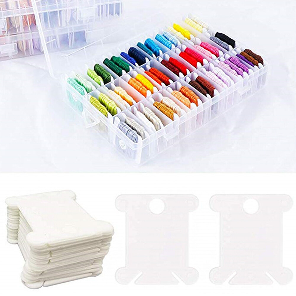 1PC Plastic Floss Bobbins with Floss Bobbin Winder Kit CrossStitch