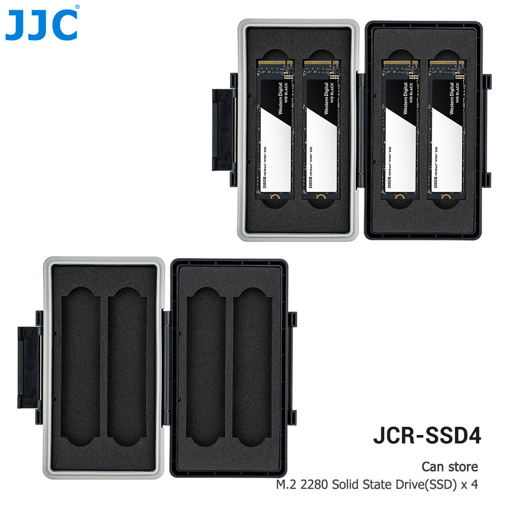 Jjc ultra thin memory card case large capacity flash card storage box protection holder for sd micro sd msd tf xqd cfexpress type a b ns nintendo switch card and m.2 2280 ssd solid state drive