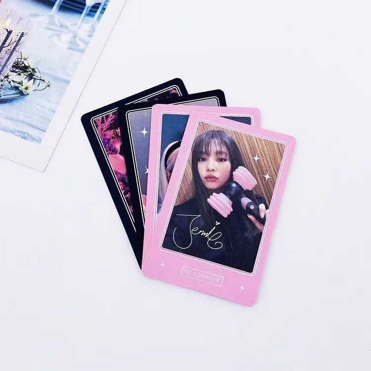 Blackpink Lightstick PhotoCards 2nd Generation Lightstick Cards Lisa Jennie Jisoo Rose Lightstick Photo Cards 4 Per Set