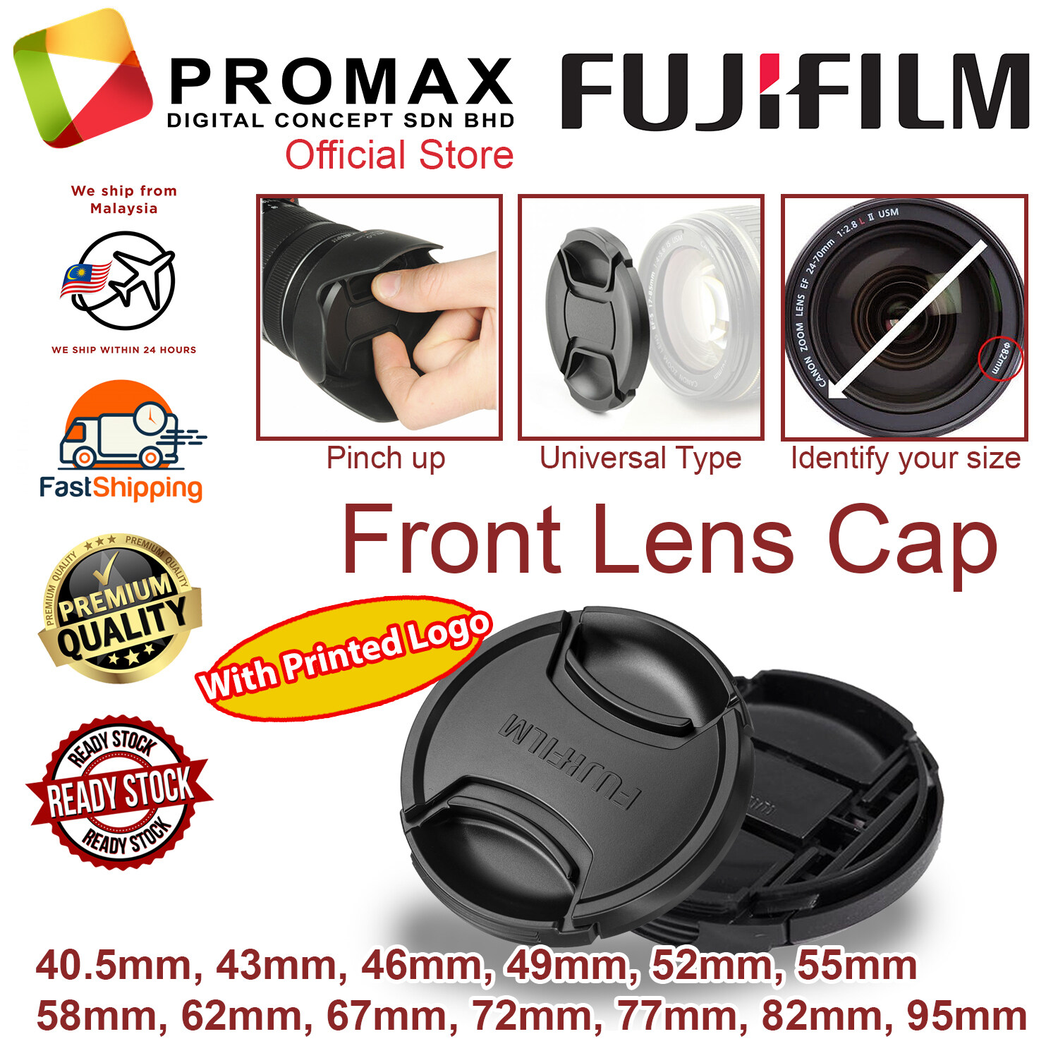 fujifilm 49mm lens cap