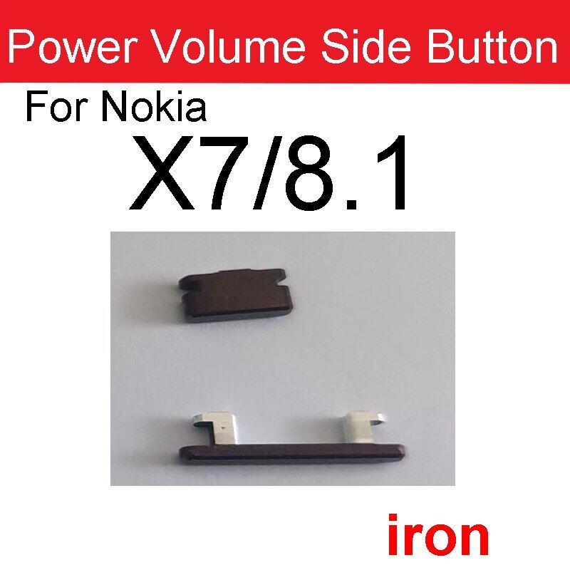 Power volume buttons for nokia x5 x7 6 6.1 7 plus 8 8.1 on off side power volume small button keys replacement parts