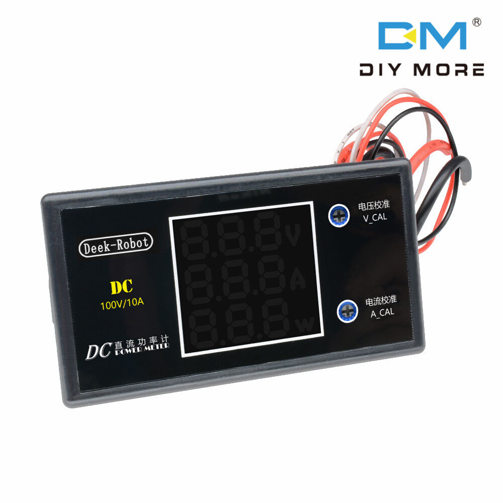 DIYMORE DC 100V 10A 1000W LCD Digital Voltmeter Ammeter Voltage Current Volt Power Meter Volt Detector Tester Monitor 12V 24V 36V