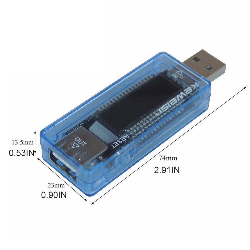 USB Tester Voltage Current Meter Digital Capacity Battery Charge Power Voltmeter Ammeter Multimeter Power Off Auto Save