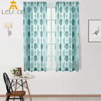 Levtop Curtain Window Jacquard Tulle Short Sheer Drapes Half