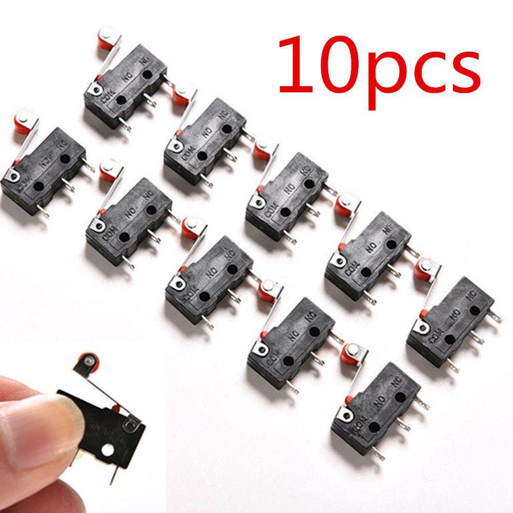 Comforhome 10 Chiếc Micro Con Lăn Cánh Tay Đòn Đóng Mở Hạn Chế Công Tắc Kw12-3 PCB Microswitch