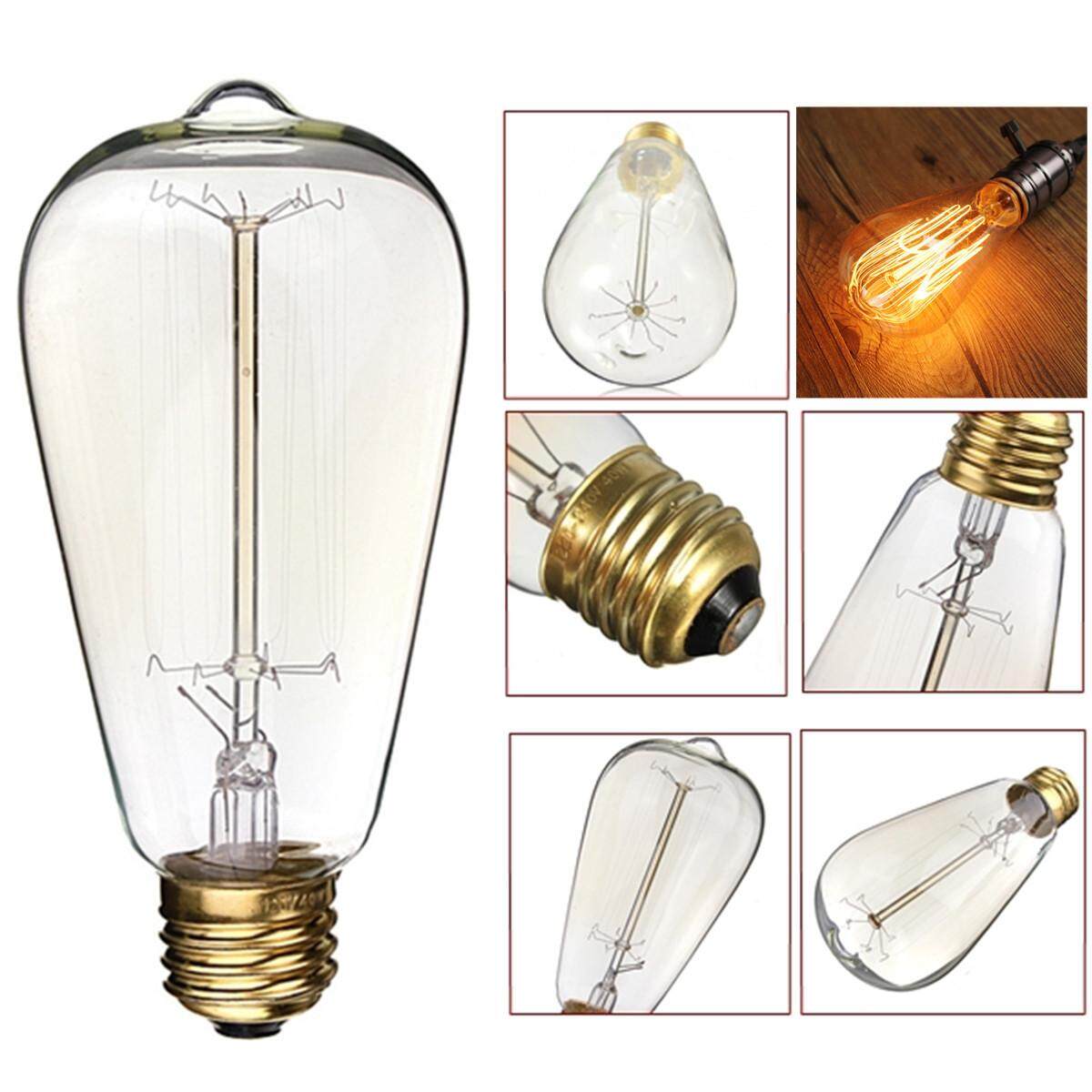 【Free Vận Chuyển + Đèn Flash Deal】 20 cái 60 wát LED Edison Bóng Đèn E27 Retro Dây Tóc Carbon Vintage Đèn Trắng Ấm trang trí 220 V