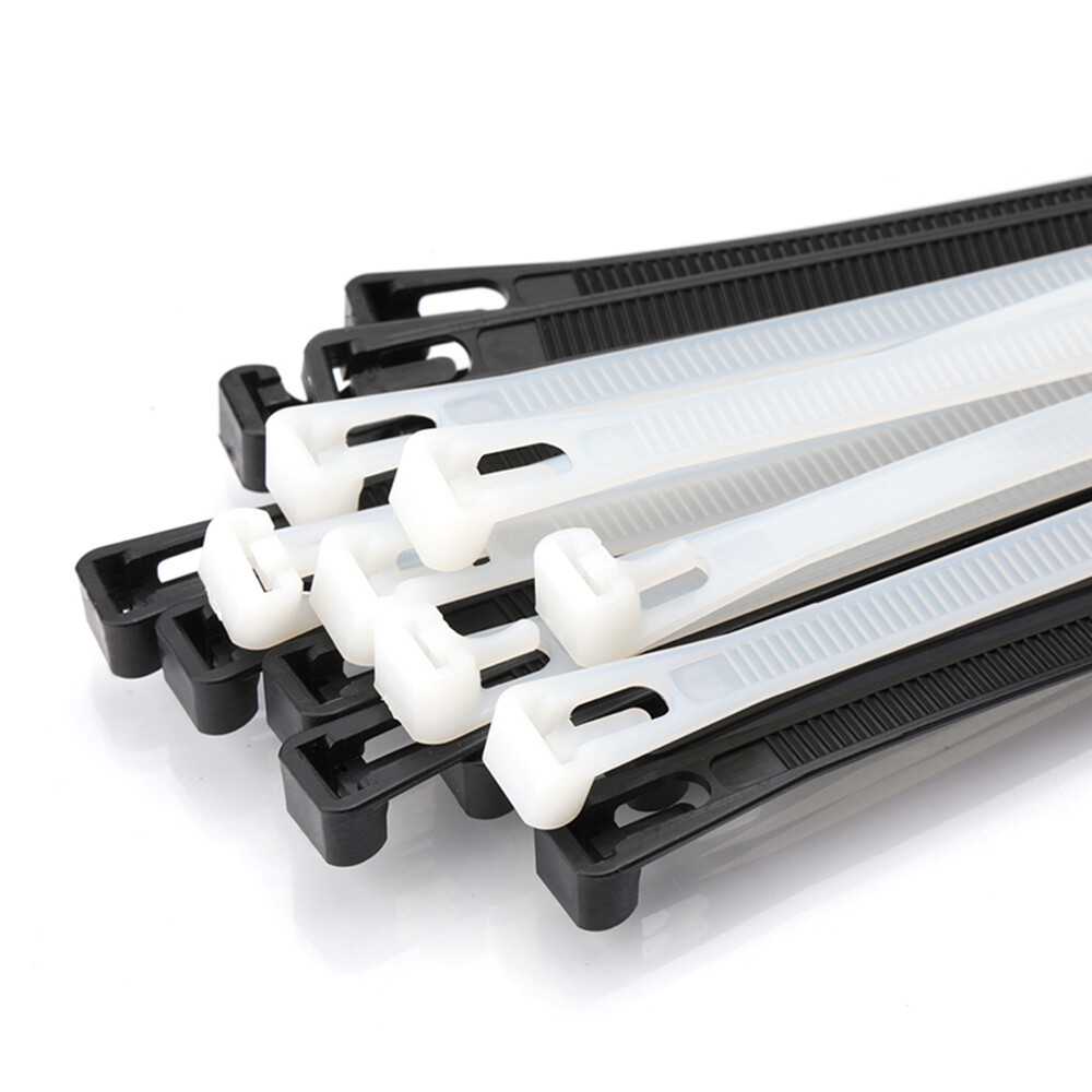 100Pcs Strong Cord Organizer Releasable Self-locking Wire Binding Cable Tie Wrap Strap Zip Ties
