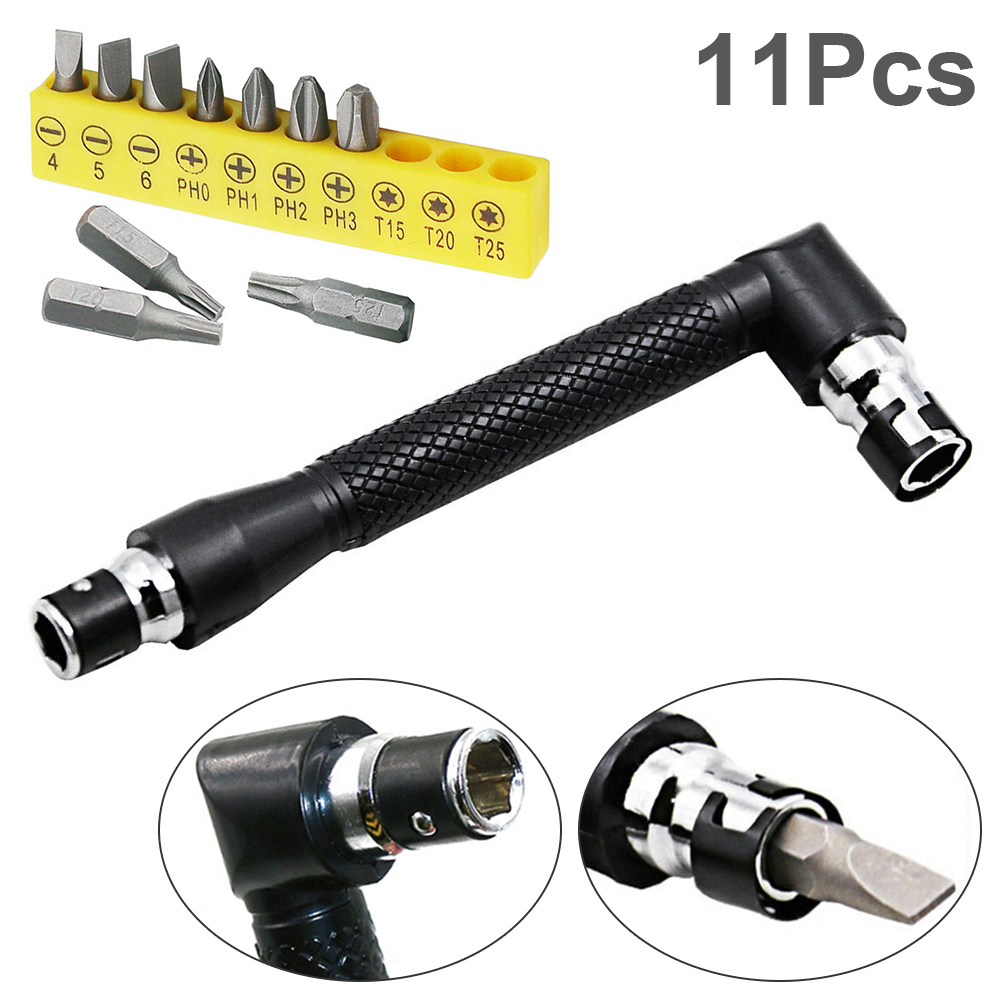 6.35mm Mini Wrench Set Double Head Ratchet Wrench Socket Spanner with 10 Screwdriver Bits