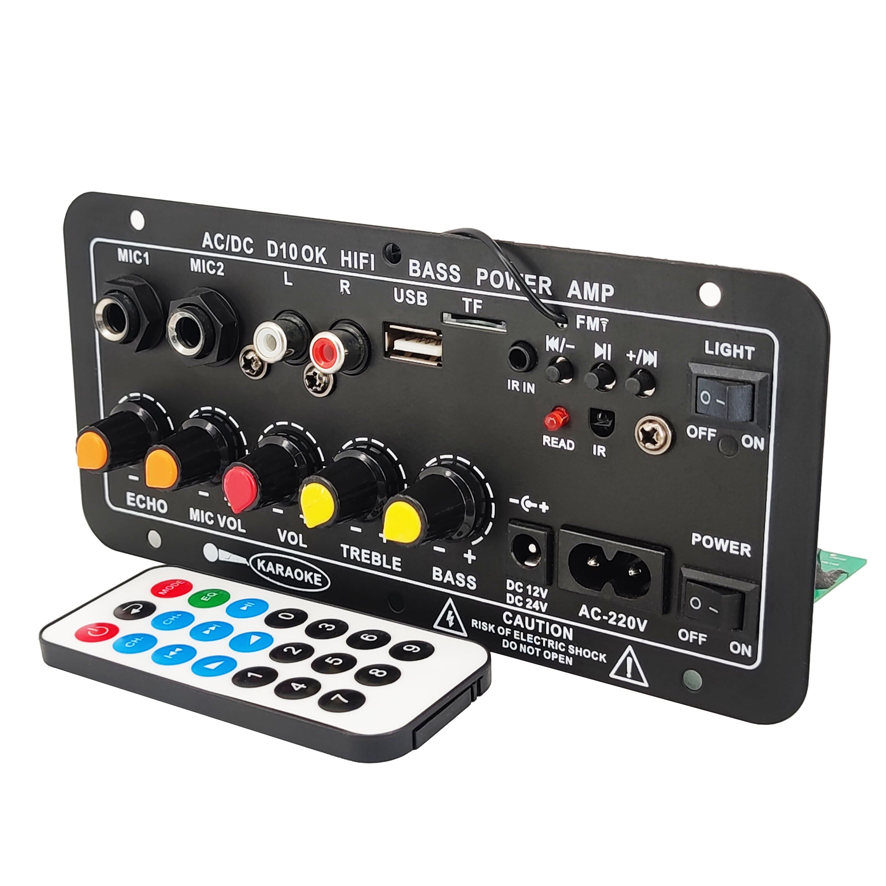 Bảng Mạch Khuếch Đại Bluetooth Kỹ Thuật Số 220V 12V 24V Bộ Khuếch Đại Âm Thanh Cho Loa 8-12 Inch Bảng Điều Khiển Loa Tự Làm Rạp Hát Tại Nhà