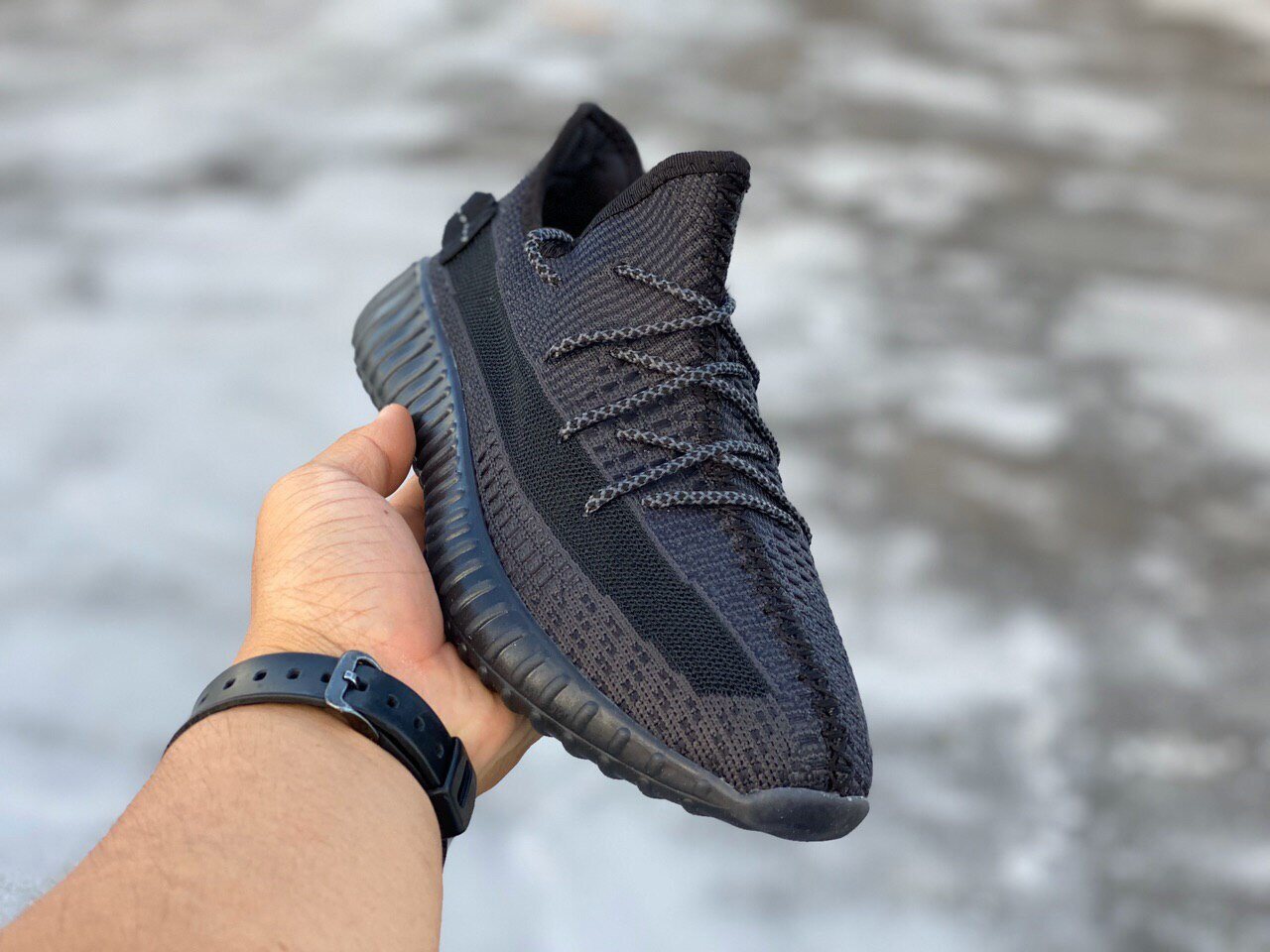 all black yeezys