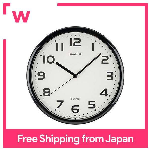 CASIO Wall Clock Black Diameter 25cm Analog MQ24 Design IQ241JF