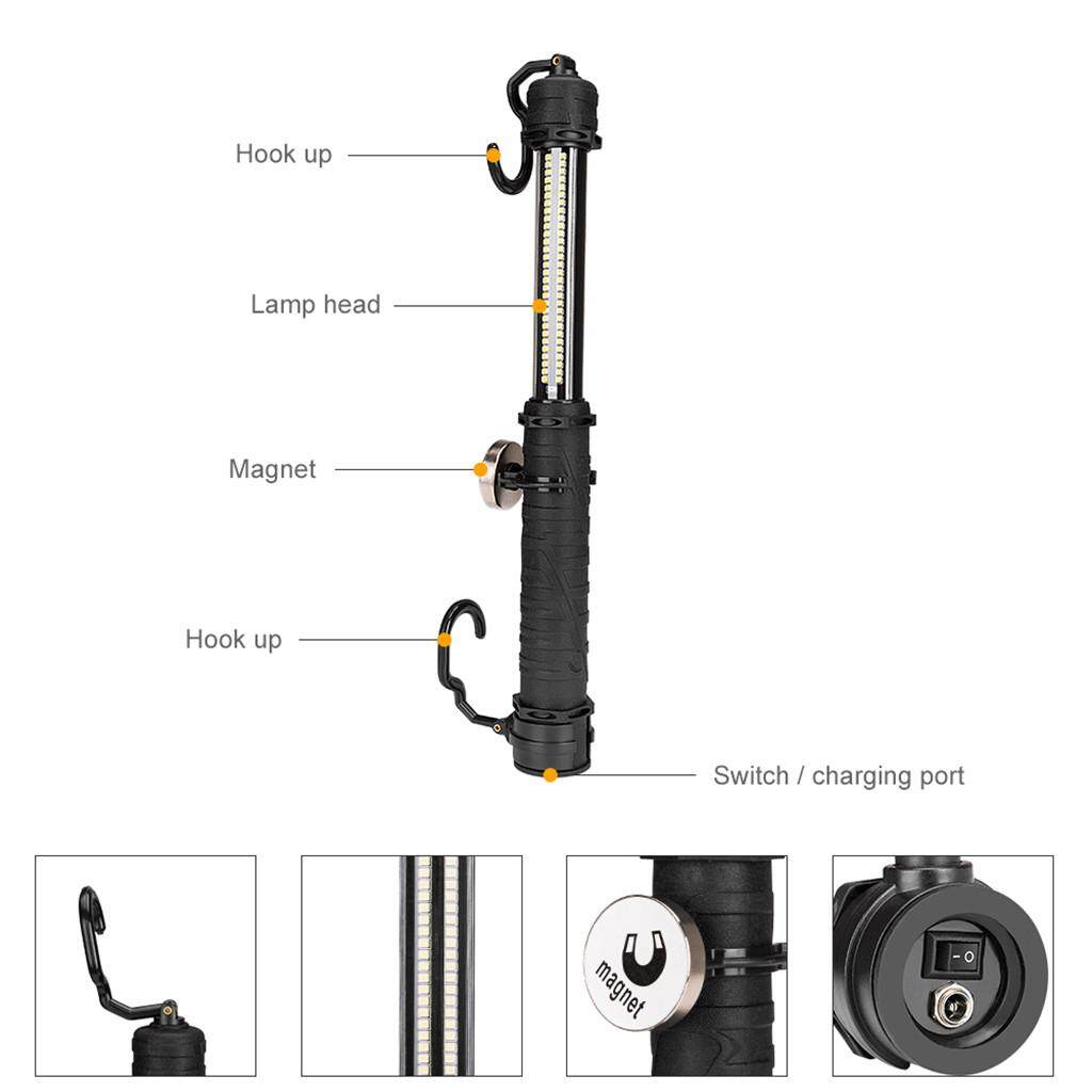 JY USB Sạc COB LED Làm Đèn Đèn Từ Đèn Pin Đèn Pin Móc Khóa Mới