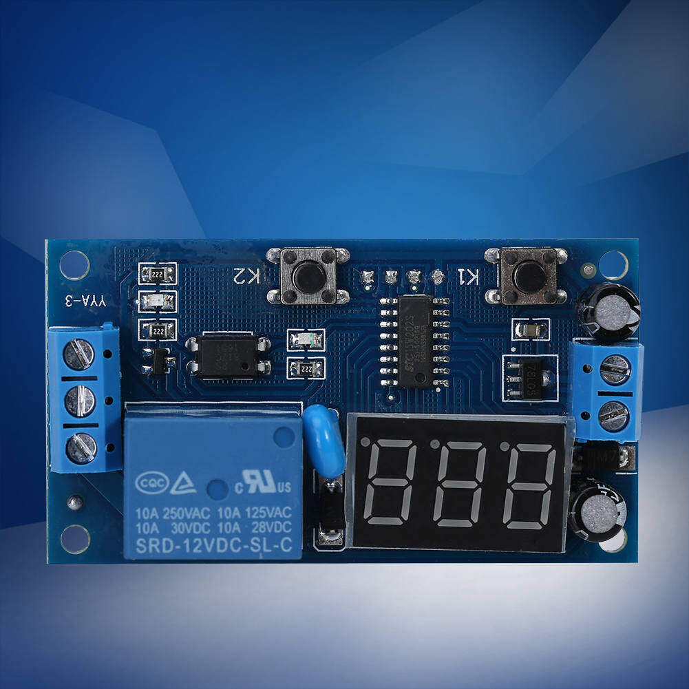 DC 12V Cycle Delay Timer Timer Module Switch Adjustable Relay Module Board Infinite Loop with LED Display