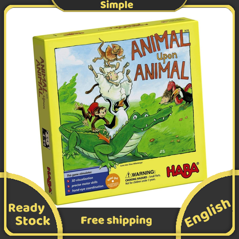 Animal Upon Animal board game Classic Wooden Stacking Game Fun for The Whole Family