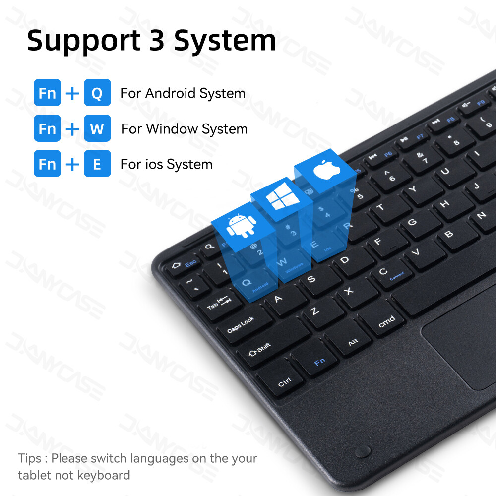 Wireless Keyboard For Tablet iPad iPhone Bluetooth-compatible Rechargeable 10inch Keyboard