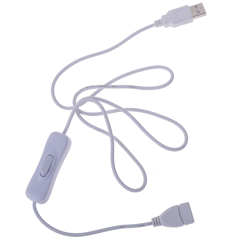 NIEN  1Pc 1m USB Cable with Switch ON/OFF Cable Extension Toggle for USB Lamp USB Fan