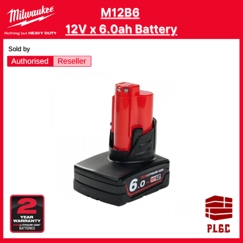 Milwaukee m12b6 best sale 12v 6.0 ah