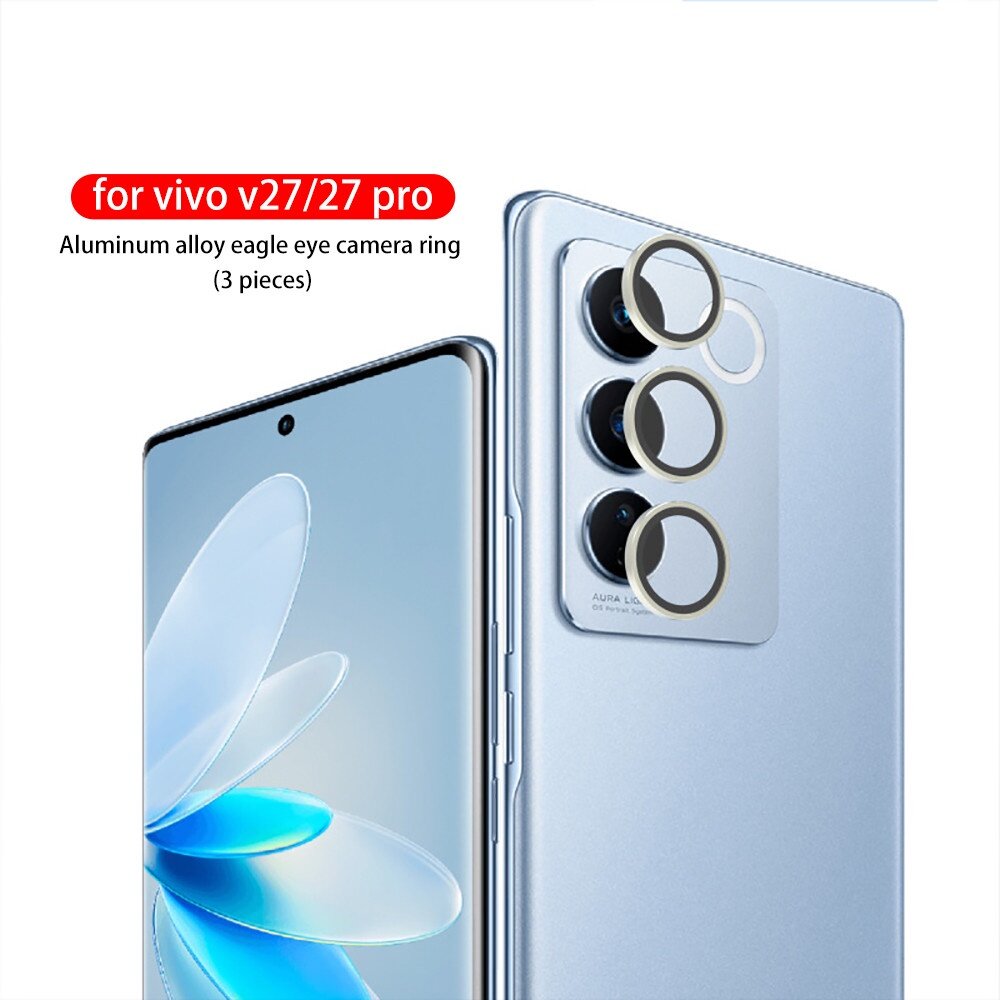 Máy Ảnh phim bảo vệ cho Vivo V27E V27 Pro V27Pro V 27 5G Rõ Ràng Vòng Kim Loại Cover Quay Lại kính cường lực bảo vệ màn hình camera tấm dán bảo vệ ống kính