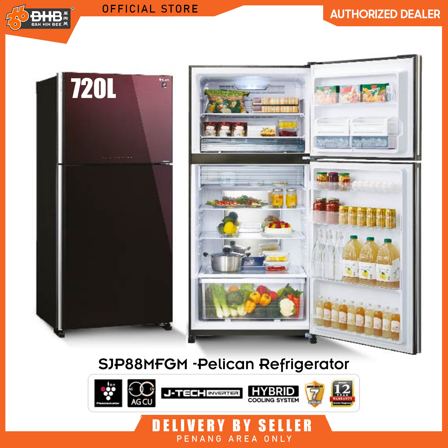 sharp refrigerator 720l