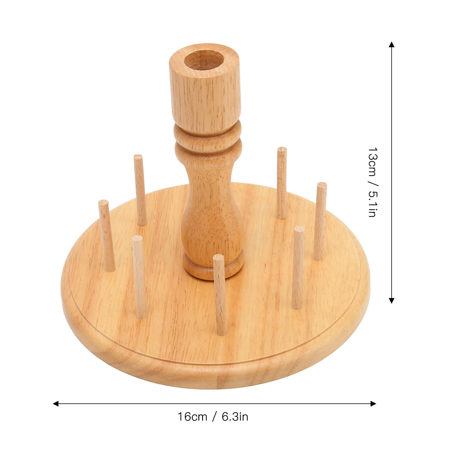 Thread Rack Holder Wooden Thread Holder 8 Spools for Embroidery